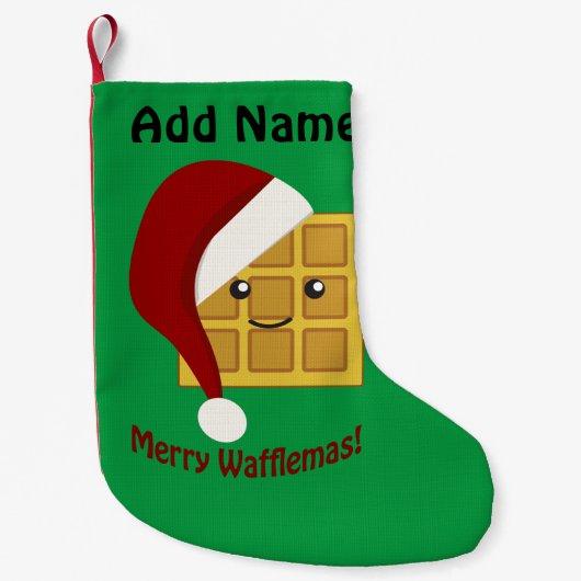 Merry Wafflemas. kerstwafel Kleine Kerstsok (Voorkant)