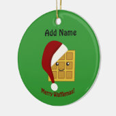 Merry Wafflemas kerstwaffle Keramisch Ornament (Links)