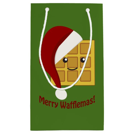 Merry Wafflemas kerstwaffle Klein Cadeauzakje (Achterkant)