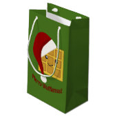 Merry Wafflemas kerstwaffle Klein Cadeauzakje (Achterkant Gekanteld)