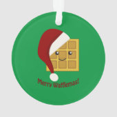 Merry Wafflemas kerstwaffle Ornament (achterkant)