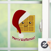 Merry Wafflemas kerstwaffle  Raamsticker (Huis)
