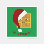 Merry Wafflemas kerstwaffle Servet (Voorkant)