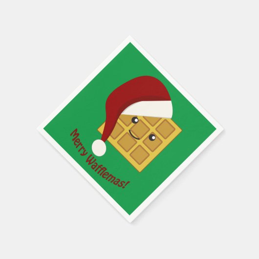 Merry Wafflemas kerstwaffle Servet (Hoek)
