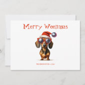 Merry Weenmas Teckel Kaart met aangepaste tekst (Voorkant)