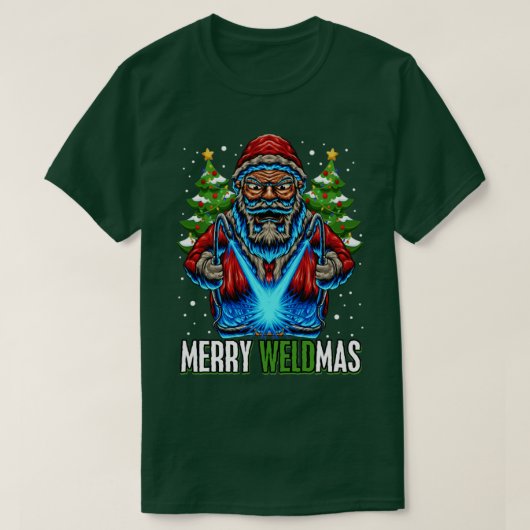 Merry Weldmas Kerstmis Welder T-shirt (Design voorkant)