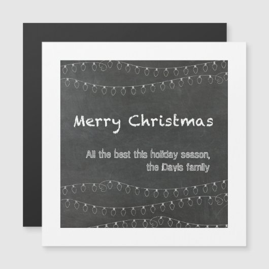 Merry-Wenskaart voor kerstkrijtbordontwerp (Voorkant / Achterkant)