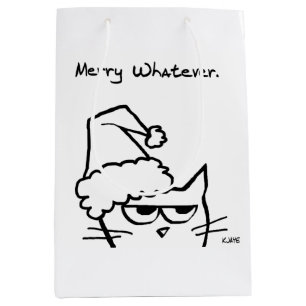 Merry What - Grumpy Kerstmis van Cat Medium Cadeauzakje