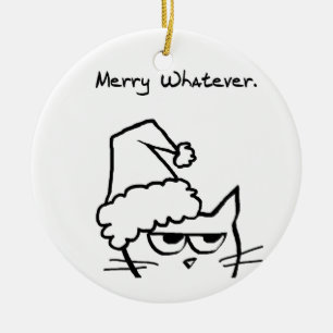 Merry What Keramisch Ornament