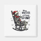 Merry Whatever And Happy Go Away Christmas Funny Q Magneet (Voorkant)