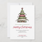 Merry Whimsical Christmas Tree Holiday Greeting Feestdagenkaart (Voorkant)