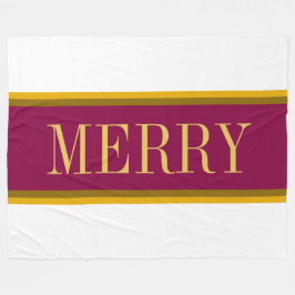 MERRY Wide Feestelijke Bourgondische Rode Witte St Fleece Deken