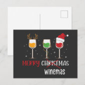 Merry Winemas Feestdagenkaart (Voorkant / Achterkant)