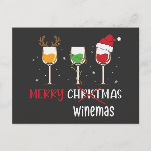 Merry Winemas Feestdagenkaart (Voorkant)