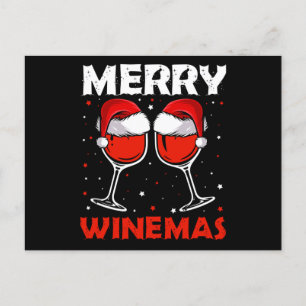Merry Winemas Red Wine Ugly Kerstwijn Lover Aankondigingskaart