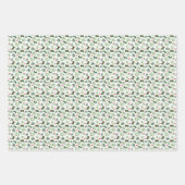 Merry Winter Pset Botanical Kerstpatroon Inpakpapier Vel (Voorkant 3)