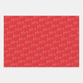 Merry Winter Pset Botanical Kerstpatroon Inpakpapier Vel (Voorkant)