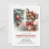 Merry winter scene Christmas kids invitation digit Kaart (Voorkant)