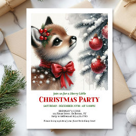 Merry winter scene Christmas kids invitation  Kaart