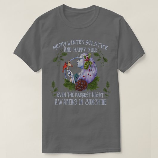 Merry Winter Solstice And Happy Yule T-shirt (Design voorkant)