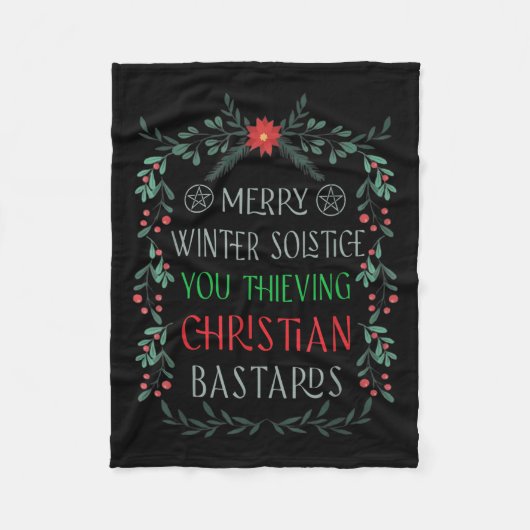 Merry Winter Solstice You Thieving Christian S Fleece Deken (Voorkant)