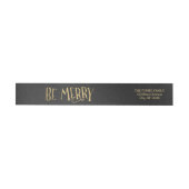 Merry Wishes Bewerkbare kleur wraparound label (Individueel)