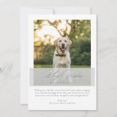 Merry Wishes Dog Kisses Elegante Kerstfoto Feestdagenkaart (Voorkant)