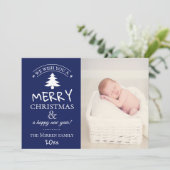 Merry Wishes // Photo Holiday Kaart (Staand voorkant)