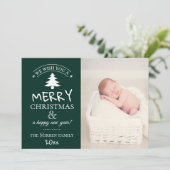 Merry Wishes // Photo Holiday Kaart (Staand voorkant)