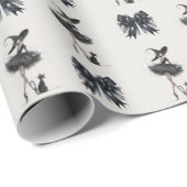 Merry Witchmas Deluxe  – Gothic Witch & Ribbon Cadeaupapier (Rol Hoek)