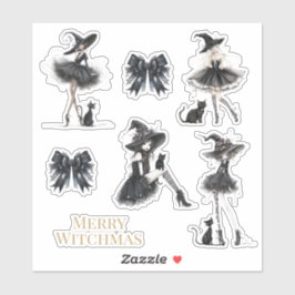 Merry Witchmas Gotische Heks Sticker Pack