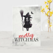Merry Witchmas Kaart (Gele Bloem)