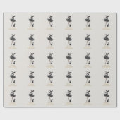 Merry Witchmas Wrapping Paper – Gothic Witch & Cat Cadeaupapier (Vlak)