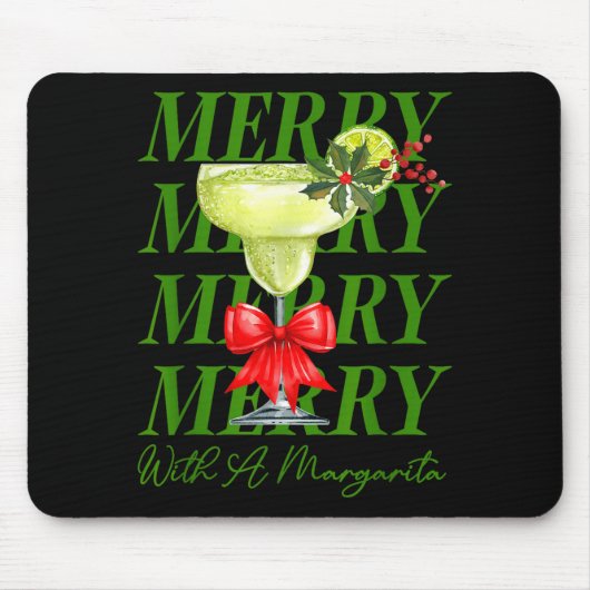 Merry With A Margarita Christmas Drinking Margarit Muismat (Voorkant)