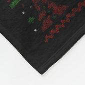 Merry Wolfmas Merry Christmas Wolf Ugly Sweater Fu Fleece Deken (Hoek)