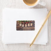 Merry Wood Pine and Berries Holiday Address Label (Insitu)