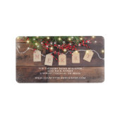 Merry Wood Pine and Berries Holiday Address Label (Voorkant)