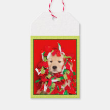 Merry Woofin' Christmas Golden Retriever Puppy