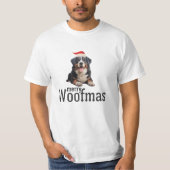 Merry Woofmas Bernese Tee: Spreading Holiday Cheer T-shirt (Voorkant)
