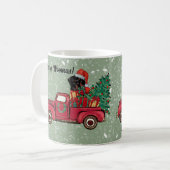 Merry Woofmas. Beste rottweiler mam op maat Koffiemok (Voorkant links)