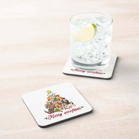 Merry woofmas bier onderzetter (Rechterzijde)