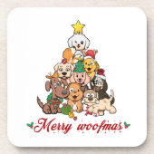 Merry woofmas bier onderzetter (Voorkant)