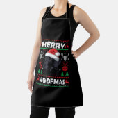 Merry Woofmas Black Lab Hondenliefhebber Kerstmis Schort (Insitu)