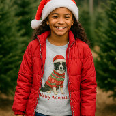 Merry Woofmas Border Collie Christmas  T-shirt