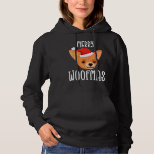 Merry Woofmas Chihuahua Puppy Santa Dog Kerstmis Hoodie