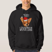 Merry Woofmas Chihuahua Puppy Santa Dog Kerstmis Hoodie (Voorkant)