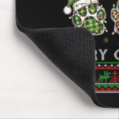 Merry Woofmas Christmas Dog Paws Leopard Ugly Swea Muismat (Hoek)