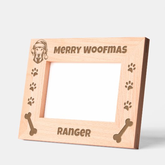 Merry Woofmas Christmas Santa Dog Custom Name Gegraveerde Lijstjes (Links)