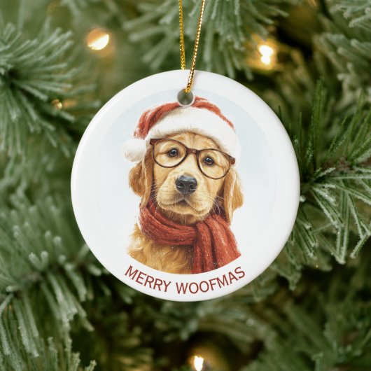Merry Woofmas | Custom Dog Photo Ornament (Boom)