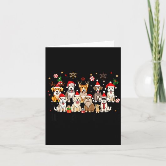 Merry Woofmas Cute Christmas Dogs Merry Christmas  Kaart (Voorkant)
